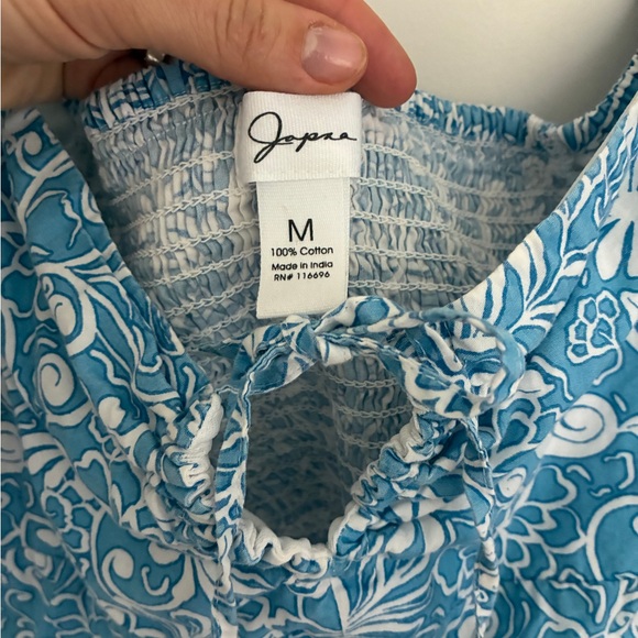 Floral Blue Puff Sleeve Top - Picture 4 of 8